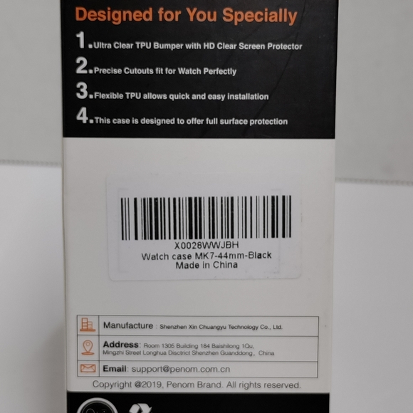 Penom Transparent Clear Protective Case for Watch MK7-44mm Black.Condition is N - Picture 5 of 6